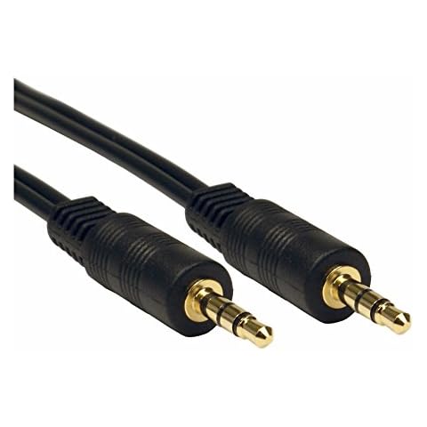 chargeline Aux Lead 3.5mm to 3.5mm Jack Stereo Cable Lead Black or White 0.75m, 1m, 1.2m, 2m, 3m, 5m, 7.5m, 10m, 15m, 20m Audio (1.2m, Black) Cover