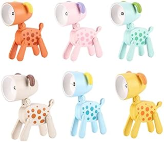 Blanketswarm 6 Pcs Dog Night Light,LED Cute Night Light Small Phone Holder Animal Night Light Cartoon for Children Student Room Desk Nursery (Multicolor(Poppy))