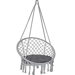 VOUNOT Swing Chair with Round Seat Cushion