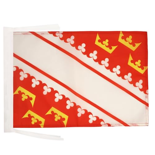 AZ FLAG - Drapeau Alsace - 45x30 cm - Pavillon Alsacien - Province D'Alsace 100% Polyester Avec Deux Cordelettes - 20g