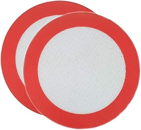 Premium Non Stick Reusable Round Silicone Baking Mat Set Of 2 Diameter 8.5 inch Perfect For 9 inch Round Cake Pan Liner Baking Sheets