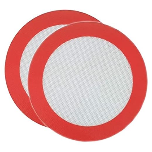 Premium Non Stick Reusable Round Silicone Baking Mat Set Of 2 Diameter 8.5 inch Perfect For 9 inch Round Cake Pan Liner Baking Sheets