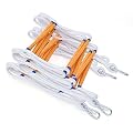 5M 16 FT Emergency Fire Escape Ladder Flame Resistant Safety Rope Escape Ladder with 2 Hook Carabiners for Kids and Adults Fast to Deploy Sturdy and Strong Portable and Reusable, Tested to 2000 Pounds