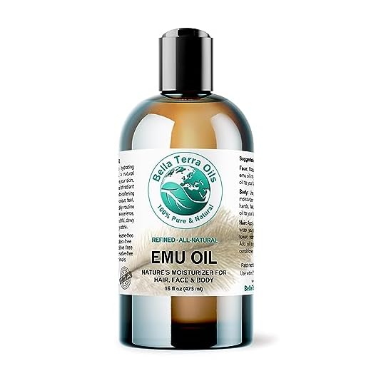 Emu Oil 16 oz 100% Pure Fully Refined Organic Undiluted - Bella Terra Oils