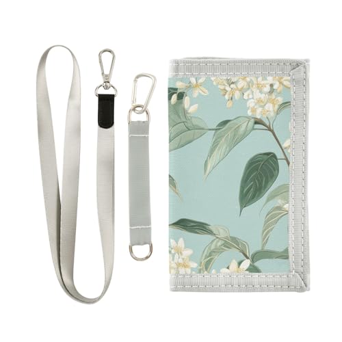 ALAZA Kids Wallets for Boys Girls Toddler Trifold Wallet Children Small Osmanthus Fragrans Pastel with Zipper Coin Pocket