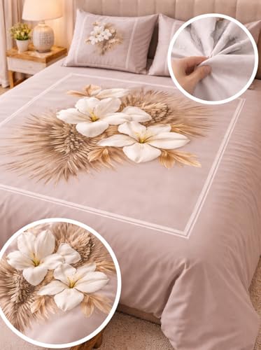 Image of DECORUM Premium 7D Digital Printed Cotton BEDSHEET (90 X 100) Inch with 2 King Size Pillow Covers - HIGH-Definition Design & Superior Comfort (Heavy Quality) BEDSHEET