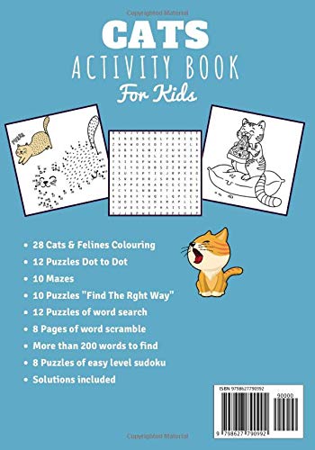 Cats activity book for kids: Age 4 - 8 Years Girls & Boys | Kindergarten Workbook, 88 activities and games to learn with fun | Discover with Cute ... Maze, Word Search & more | Educational Gift. image 2