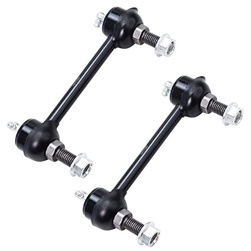 Image of Detroit Axle - FWD Rear Shocks Kit for 2001-2009 Volvo S60, 1999-2006 S80, 2001-2007 V70, 2 Complete Shock Absorbers Assembly 2 Sway Bar End Links 2002 2003 2004 2005 Replacement