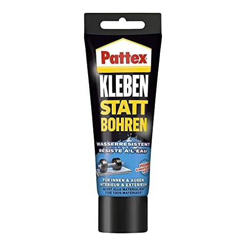 Pattex Montagekleber Kleben statt Bohren Wasserresistent, Kraftkleber für innen & außen, universell einsetzbarer Baukleber, Kleber mit hoher Festigkeit, 1 x 340g Cover