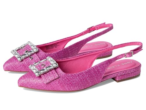 Ballerines pour femme Anne Klein Kenni plates en raphia rose 37.5 EU