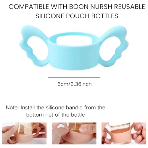 Poignées de biberon compatibles Boon Nursh en silicone - Lot de 4