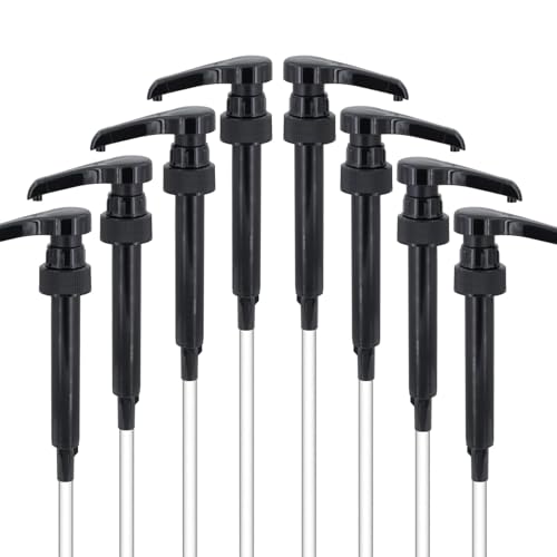 By The Cup Universal Black Syrup Pumps (Pack of 400) - Fits Upouria, Torani Syrups, Davinci, Monin (1L Plastic Only)