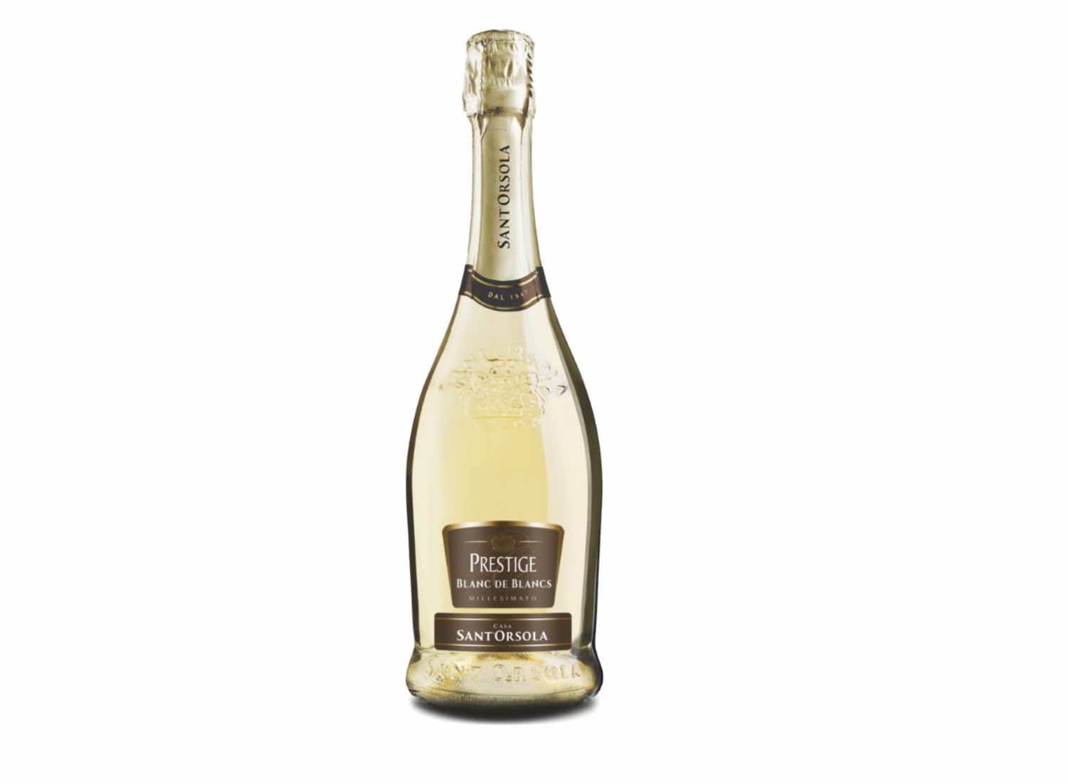 Sant'Orsola - Vino Cuvèe Prestige Blanc de Blancs Extra Dry 11%, da Prestigiosa Uva Bianca Italiana, Gusto Secco con Note Fruttate, 6x750 ml