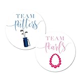 Golf Gender Reveal Stickers, 40 2inch Team Pearls Or Putters Boy Or Girl Baby Shower Party Sticker Labels