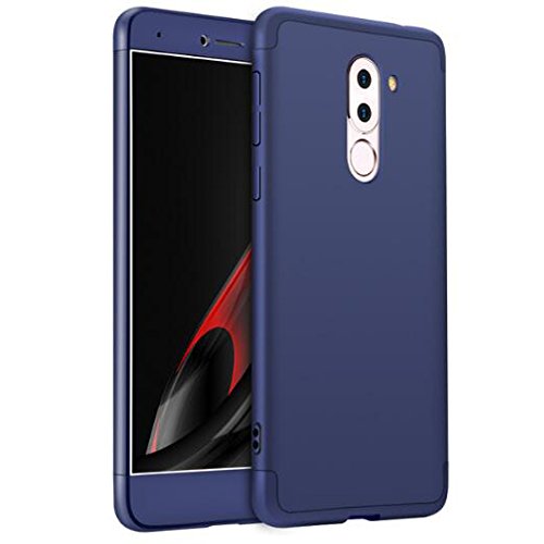 Huawei GR5 2017 Case,360 Degree Full Cover Removable Hard PC Frame 3 in 1 Shockproof Hybird Slim Tough Armor Phone Case for Huawei Honor 8 Pro/V9/6X/GR5 2017/Mate 9 (Honor 6X/GR5 2017, Navy Blue)