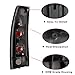ROXX Tail Light Replacement Fit for 1992 1993 1994 1995 1996 1997 1998 1999 2000 C1500 C2500 C3500 K1500 K2500 K3500 Suburban Blazer Tahoe Yukon Escalade Driver & Passenger Side (Black/Smoke Lens)