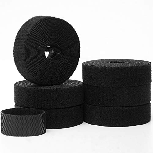 6 Roll Reusable Cable Straps - Multifunctional Fastening Tape Wire Organizer, Fr