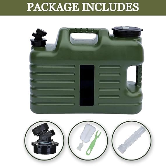 Image of 25 L Camping Water Container Portable Camping Can Water can for Travelling Travel Hiking Picnic Water Storage Containers Dispenser Barrel with Faucet Water Camper Outdoor (Green, 25L)