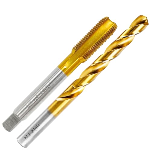 Image of 1 /2 inch-20 UNF Tap and 29 /64 inch Drill Bit Kit, M2 HSS Drill and Tap Set, Combination of Drill and Tap Kit for Metal