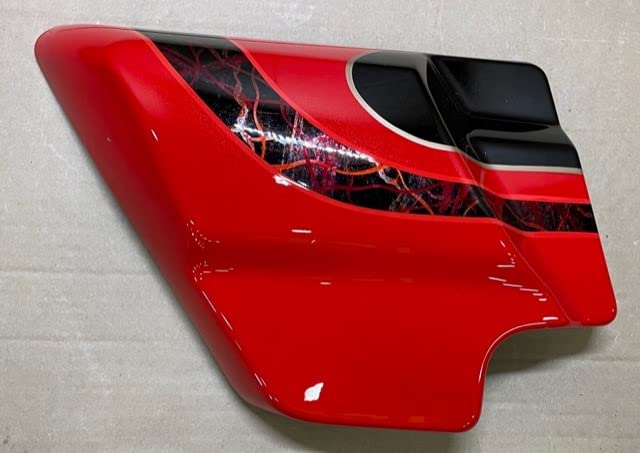 Harley-Davidson S/C LH CRBN DUST/ELEC RED 57200093EAS Compatible with Harley-Davidson 57200093EAS