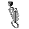 VVAY Metal Petrol Lighter Fire Starter Lighter Keyring Outdoor Survival Refillable (Sold without Petrol)