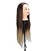 Training Head Mannequin Head, Long Hair Styling Practice Head, Life Like Scalp with High Temperature Fiber for Braiding Ironing Dyeing, Hat Display Model for Beauty Teachers Studen