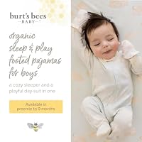 Burt's Bees Baby Boys' Organic Cotton, Sleep and Play Footed Pajamas — image 3