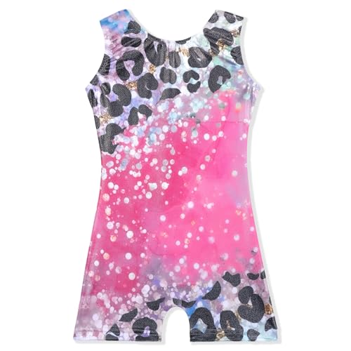 Image of HOZIY Gymnastics Leotards for Girls Unicorn Aurora Rainbow Mermaid Dinosaur Cupcake Sparkle Biketard Toddlers Kids Children