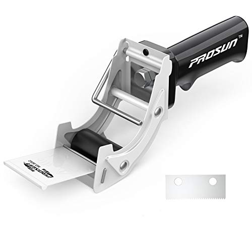 Prosun Klebebandabroller Paketklebeband Paketbandabroller Packband Paketband Papierklebeband Abroller Handabroller Kleberoller Packetbandroller Klebebandspender Verpackung Dichtband Cutter Weiß