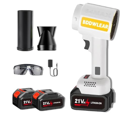 Cordless Leaf Blower with Battery & Charger, 980,000 RPM, Extended Nozzle, Lightweight Handheld Leaf Blower, Portable Blower for Patio, Leaves, Dust Cleaning, for Men, Dad, Husband