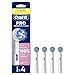 Oral-B Pro Sensitive Clean Electric Toothbrush Head, X-Shaped & Extra Soft Bristles for Gentle Brushing & Plaque Removal, Pack of 4 Toothbrush Heads, White