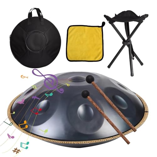 Handpan Drums Sets 22 Inches - Hand Pan Bag 10 Tones - Steel Drum Handpan, 22 Inches Handpan Drum For Beginners, Handpan Drum For Festival Performances,