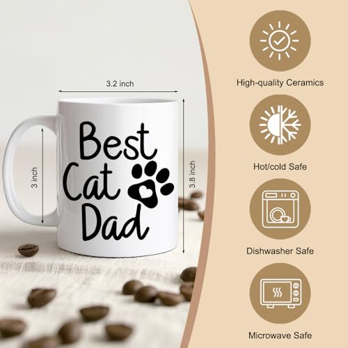 Taza de cerámica blanca para café 11 oz miniatura 2