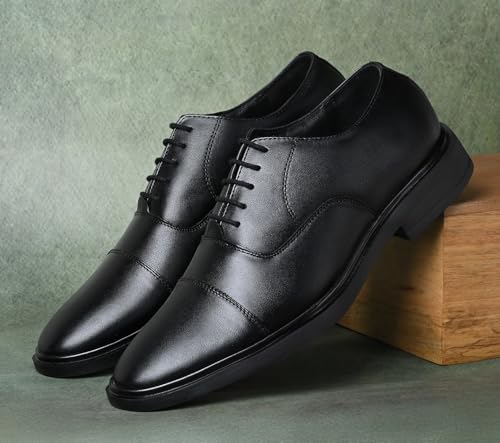 Image of LOUIS STITCH Jet Black Lightweight Derby Shoe | Formal Shoes for Men | LSFXCTJB | UK-7