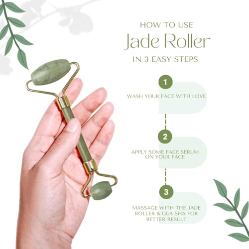 Image of Ice Roller,Face Stone Roller Massager with Gua Sha Jade Roller Stone and 3D Massager Roller Set Facial Combo For Skin Eye Body Ice Cube Roller Women Men Reusable (Pack of 1)
