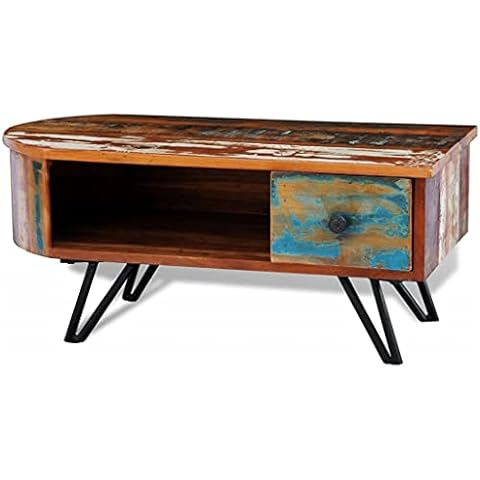 vidaXL Vintage Rustic Solid Wood Coffee Table Cover