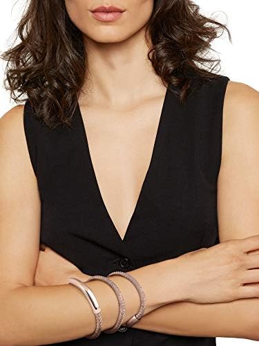 Breil - Bracciale Da Donna Collezione NEW SNAKE STEEL TJ2839 - Gioiello Modellabile Al Polso In Maglia In Acciaio Lucido Con Elemento Rigido - Lunghezza 50 Cm - Oro Rosa/Gold Rose