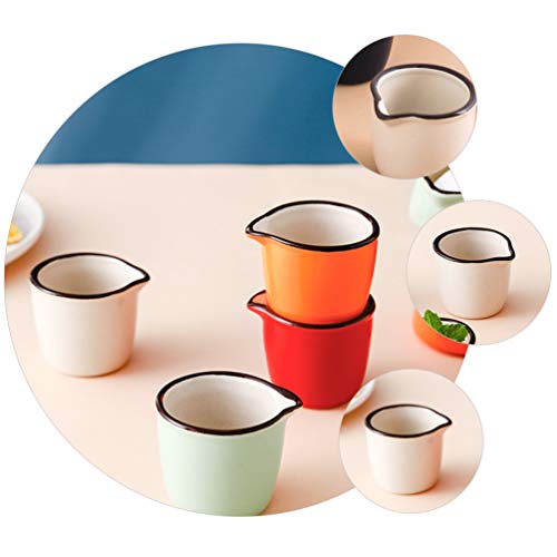 HEMOTON 2 peças de 40 ml mini creme de cerâmica pequeno para café e leite, copo de café e creme para