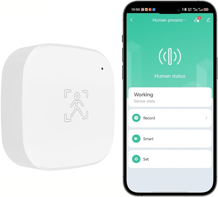 WiFi Human Presence Sensor,Smart Motion Sensor with 24G mmWave Radar,2AAA Battery Powered No Hub Required Sensor Work with Tuya/Smart Life APP WiFi Human Presence Sensor,Smart Motion Sensor with 24G mmWave Radar,2AAA Battery Powered No Hub Required Sensor Work with Tuya/Smart Life APP