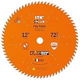 CMT P12072S ITK Plus Finish Sliding Compound Saw Blade, 12 x 72 Teeth, 10° ATB+Shear with 1-Inch bore