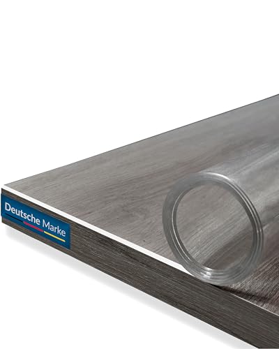 TEXMAXX Protetor de mesa transparente 2 mm com bordas chanfradas/protetor de mesa transparente tamanhos diferentes/protetor de mesa transparente/protetor de bancada de PVC - 70 cm x 110 cm