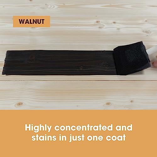Furniture Clinic Wood Stain | Multiple Finishes | Fast Drying | Indoor And Outdoor Furniture And More | Water Based, Low Odor, Non-Toxic | Polyurethane Finish & Sealer | Walnut (8.5Oz / 250Ml) #TOP3