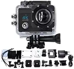 Câmera Go Cam Pro Sport Ultra 4k HD 1080p, Câmera Digital Prova D’água Filmadora, WIFI Integrado e Estabilização de Imagem.