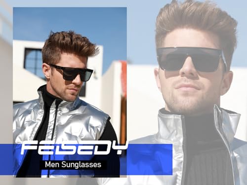 Image of FEISEDY Sunglasses for Women Men, Fashion Mirrored Single Lens Shades | 80s Rave Neon Oversized Sun Glasses, Driving Beach UV400 Sunnies B2996