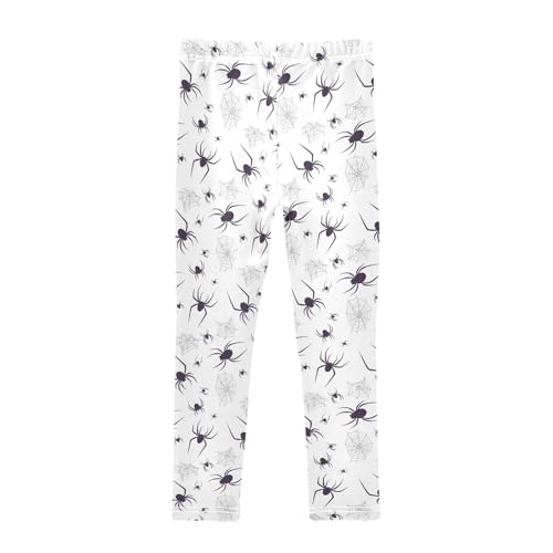 Different Spiders and Cobweb Girls Leggings,Workout Leggings for Girls Toddler Athletic Leggings Size for 3-10T2