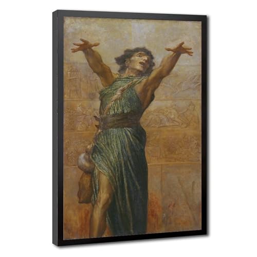 Toile Jonah par George Frederick Watts décoration murale 40x60 cm cadre suspendu