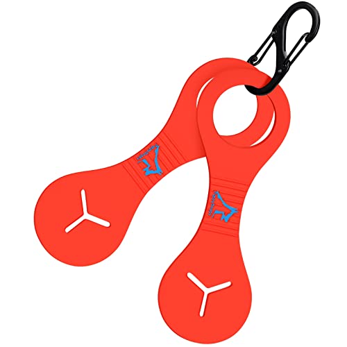 PuppyDoggy Silikon Kotbeutelhalter für Hundekotbeutel, handlich und einfach zu verwenden, für Hundeleinen-Spender, Zubehör (2 Pieces, Red) Cover