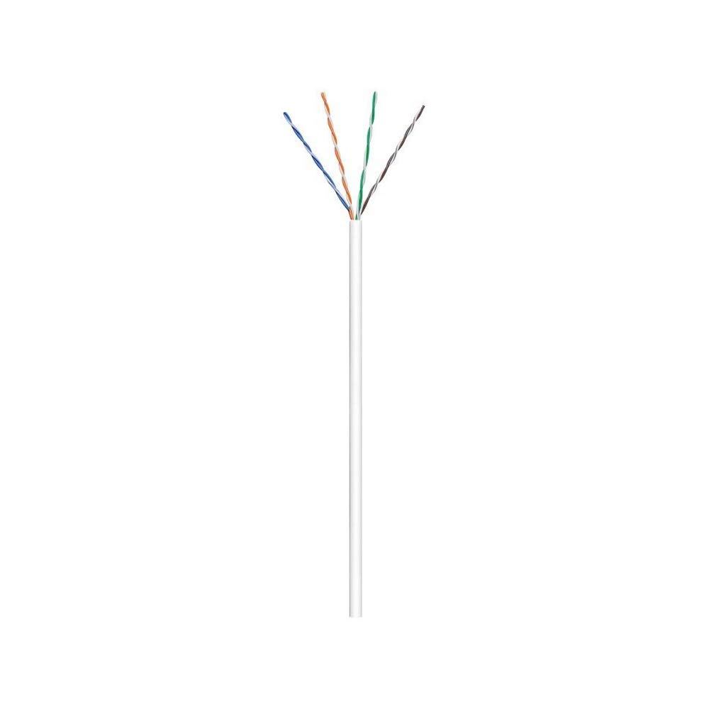 goobay Cable de Red Ethernet Cable de instalación Cat6 AWG 24/7 (Trenzado), PVC, 305 m, Blanco