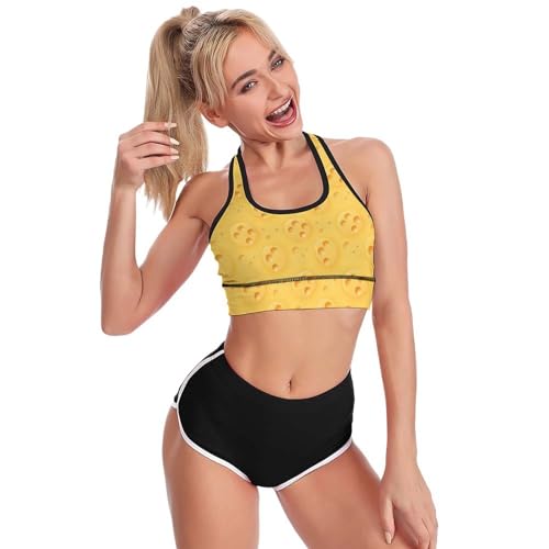 Image of Womens Comfortable Sports Bra Workout Tank Tops Racerback Fitness Gym Bra for Yoga Running