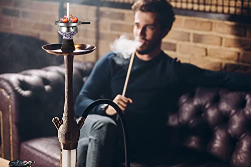 DFESKAH Shisha Kopf Set, Steinkopf mit Kaminaufsatz Sieb Kopfdichtung Mundstück, Universal Wasserpfeife Kopf Set für… – Bild 8
